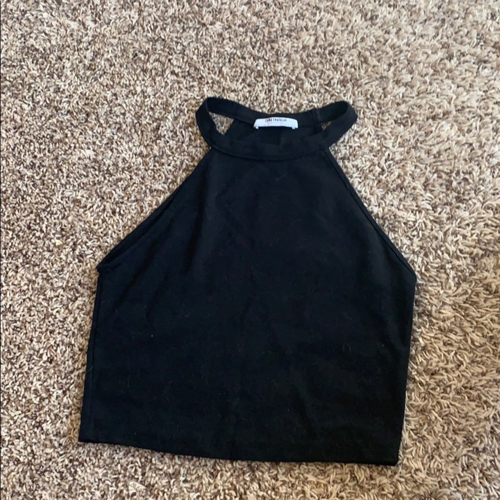 Zara black crop top